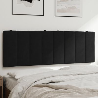 vidaXL Cuscino Testiera Nero 140 cm in Velluto