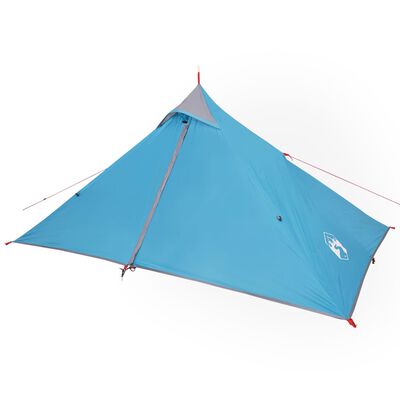 vidaXL Tenda da Campeggio Tipi per 1 Persona Blu Impermeabile