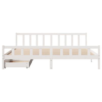 vidaXL Letto senza Materasso Bianco 180x200 cm Legno Massello di Pino