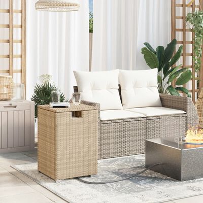 vidaXL Tavolo Copri Serbatoio Propano Beige 40x40x60 cm in Polyrattan