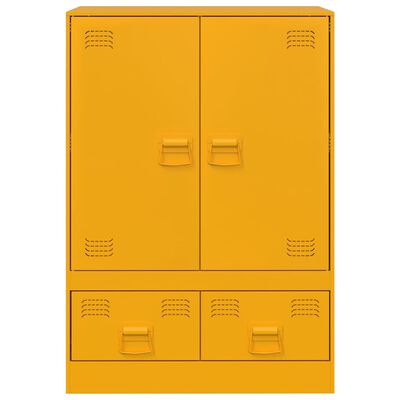 vidaXL Credenza Giallo Senape 67x39x95 cm in Acciaio