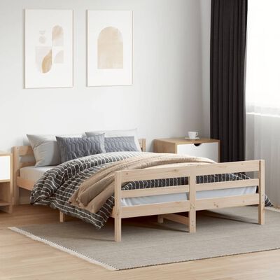 vidaXL Letto senza Materasso 140x200 cm in Legno Massello di Pino