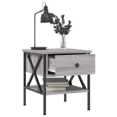 vidaXL Comodini 2 pz Grigio Sonoma 40x42x45 cm in Legno Multistrato