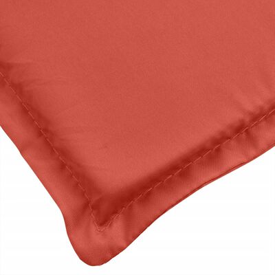 vidaXL Cuscino per Lettino Prendisole Rosso Mélange 200x50x4cm Tessuto