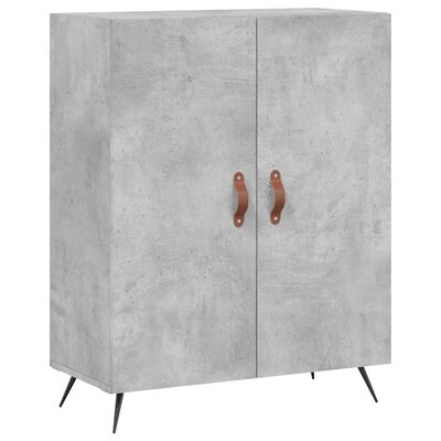 vidaXL Credenza Grigio Cemento 69,5x34x180 cm in Legno Multistrato