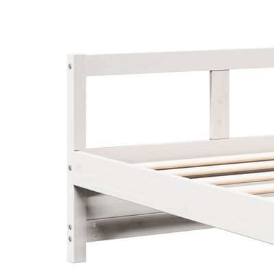 vidaXL Dormeuse senza Materasso Bianca 80x200 cm Legno Massello Pino