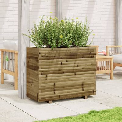 vidaXL Fioriera da Giardino 90x40x72 cm in Legno di Pino Impregnato