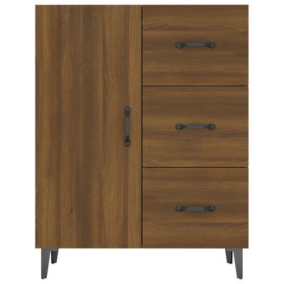 vidaXL Credenza Rovere Marrone 69,5x34x90 cm in Legno Multistrato