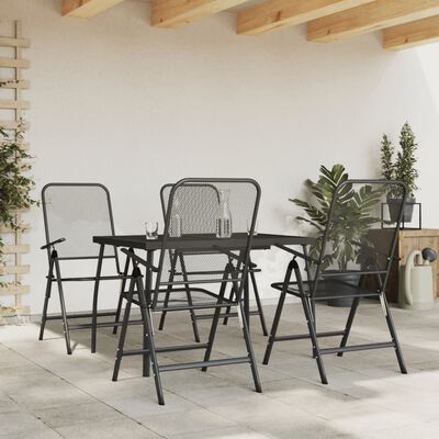 vidaXL Set da Pranzo da Giardino 5pz Antracite in Rete Metallica