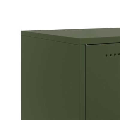 vidaXL Mobile TV Verde Oliva 100,5x39x43,5 cm in Acciaio