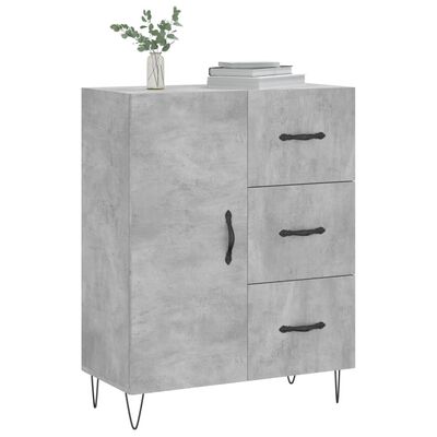 vidaXL Credenza Grigio Cemento 69,5x34x90 cm in Legno Multistrato