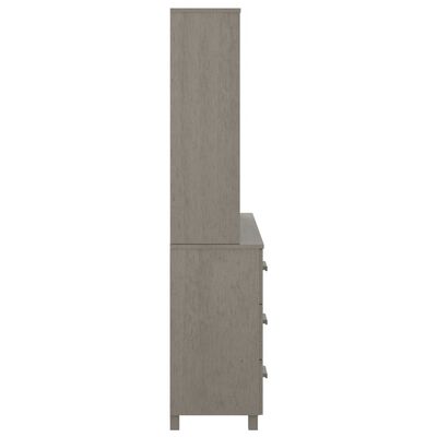 vidaXL Credenza HAMAR in Legno Massello di Pino Grigio Chiaro