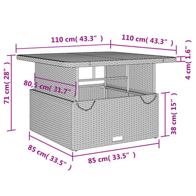 vidaXL Set da Pranzo da Giardino 5 pz con Cuscini Beige in Polyrattan