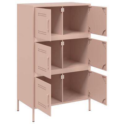 vidaXL Credenza Rosa 68x39x113 cm in Acciaio