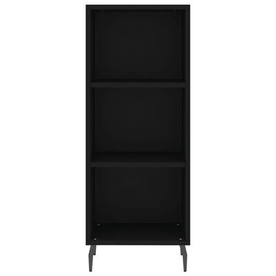 vidaXL Credenza Nera 34,5x32,5x90 cm in Legno Multistrato