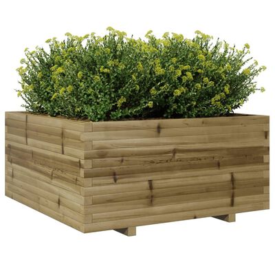 vidaXL Fioriera da Giardino 100x100x49,5cm in Legno di Pino Impregnato