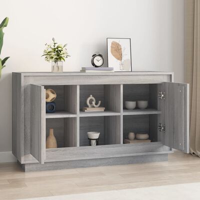 vidaXL Credenza Grigio Sonoma 102x35x60 cm in Legno Multistrato