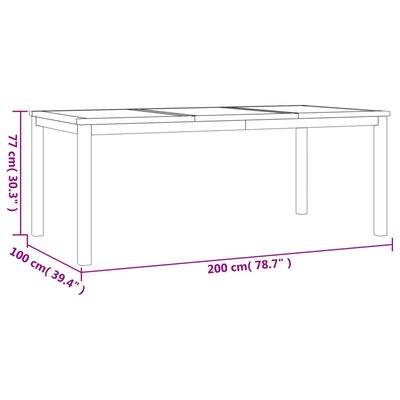 vidaXL Set da Pranzo per Giardino 5 pz in Legno Massello di Teak