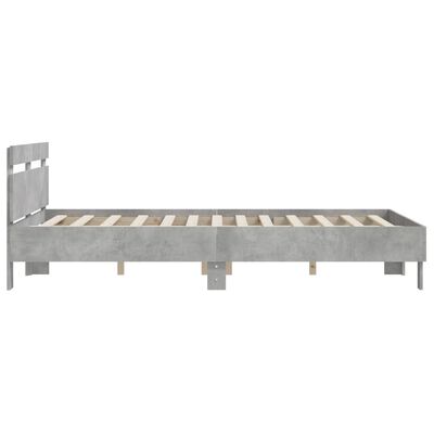 vidaXL Giroletto Testiera Grigio Cemento 140x190 cm Legno Multistrato