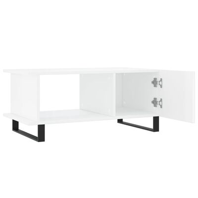 vidaXL Tavolino da Salotto Bianco Lucido 90x50x40 cm Legno Multistrato