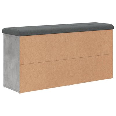 vidaXL Panca Porta Scarpe Grigio Cemento 102x32x50cm Legno Multistrato