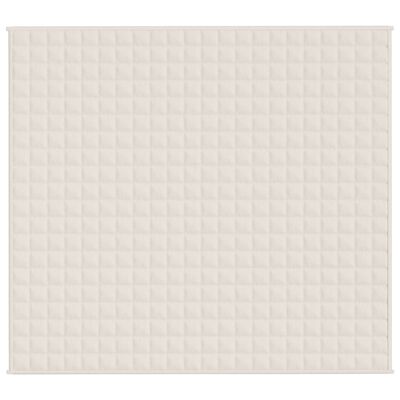 vidaXL Coperta Ponderata Crema Chiaro 200x220 cm 9 kg Tessuto