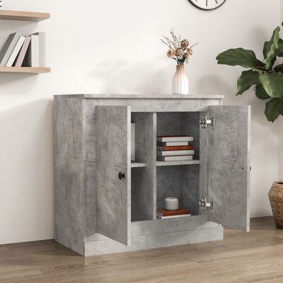 vidaXL Credenza Grigio Cemento 70x35,5x67,5 cm in Legno Multistrato