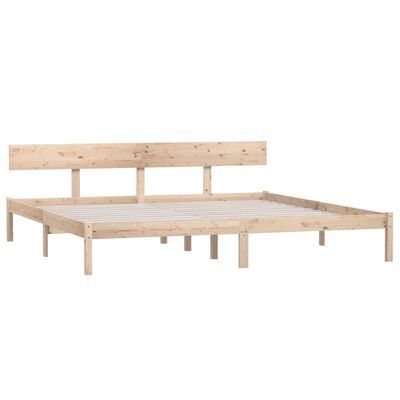 vidaXL Giroletto senza Materasso in Legno Massello 200x200 cm