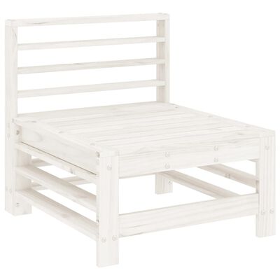 vidaXL Set Salotto da Giardino 7 pz Bianco in Legno Massello di Pino