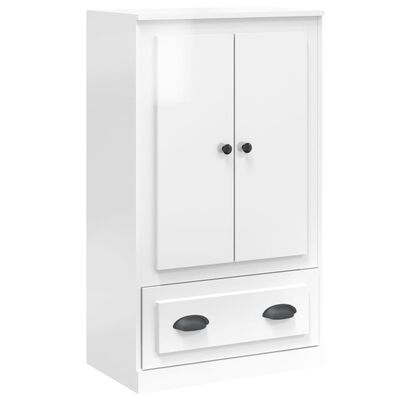 vidaXL Credenza Bianco Lucido 60x35,5x103,5 cm in Legno Multistrato