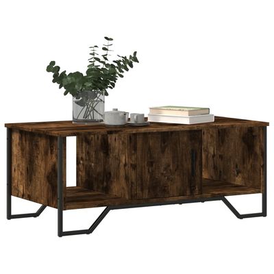 vidaXL Tavolino da Salotto Rovere Fumo 100x51x40 cm Legno Multistrato