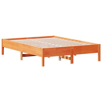 vidaXL Letto senza Materasso Marrone Cera 140x190 cm in Legno di Pino