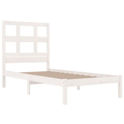 vidaXL Giroletto Bianco in Legno Massello di Pino 90x200 cm