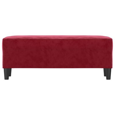 vidaXL Panca Rosso Vino 100x35x41 cm in Velluto