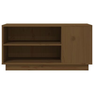 vidaXL Mobile Porta TV ambra 80x35x40,5 cm in Legno Massello di Pino