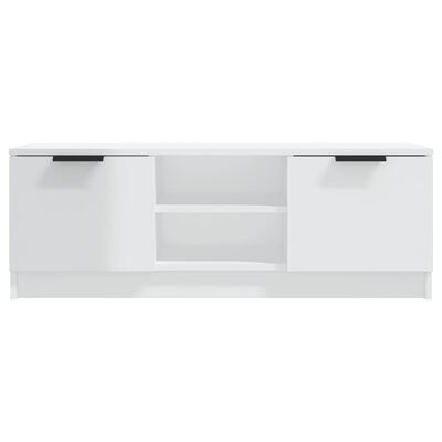 vidaXL Mobile Porta TV Bianco Lucido 102x35x36,5 cm Legno Multistrato