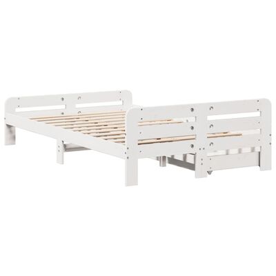 vidaXL Letto senza Materasso Bianco 120x190 cm Legno Massello di Pino