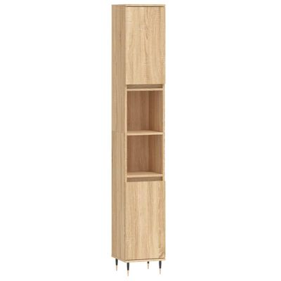 vidaXL Set Mobili da Bagno 3 pz Rovere Sonoma in Legno Multistrato