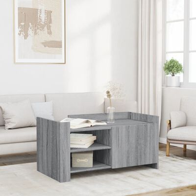 vidaXL Tavolino Salotto Grigio Sonoma 100x50x50 cm Legno Multistrato