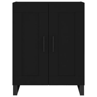 vidaXL Credenza Nera 69,5x34x180 cm in Legno Multistrato