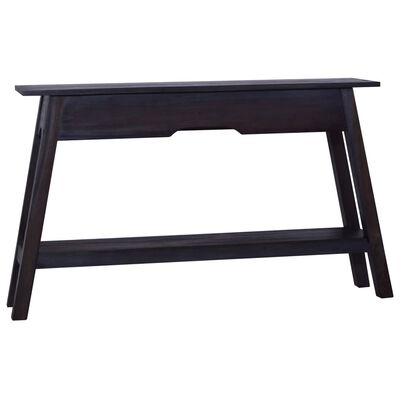 vidaXL Tavolo Consolle Nero 120x30x75 cm in Massello di Mogano