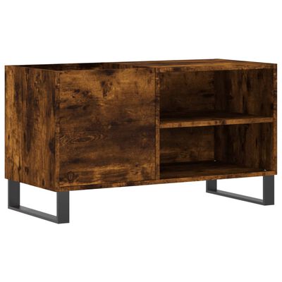 vidaXL Mobile Porta Dischi Rovere Fumo 85x38x48 cm Legno Multistrato