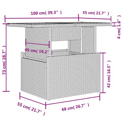 vidaXL Set Divani da Giardino 11 pz con Cuscini in Polyrattan Nero