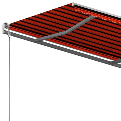 vidaXL Tenda da Sole Autoportante Manuale 450x350cm Arancione Marrone