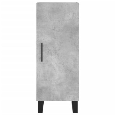 vidaXL Credenza Grigio Cemento 34,5x34x180 cm in Legno Multistrato