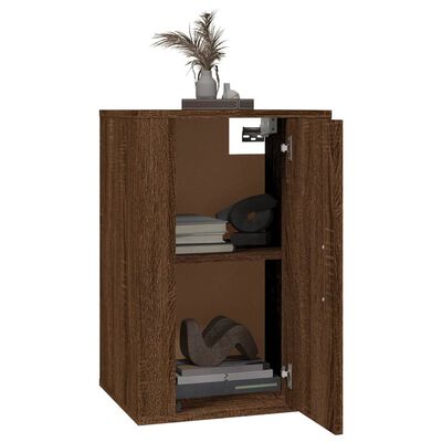 vidaXL Mobili Porta TV a Parete 2 pz Rovere Marrone 40x34,5x60 cm