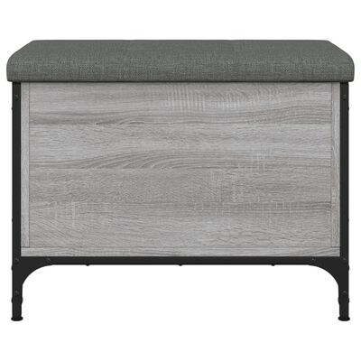 vidaXL Panca Portaoggetti Grigio Sonoma 62x42x45 cm Legno Multistrato