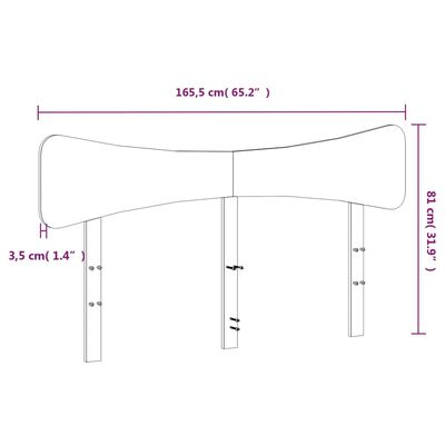 vidaXL Testiera Marrone Cera 160 cm in Legno Massello di Pino