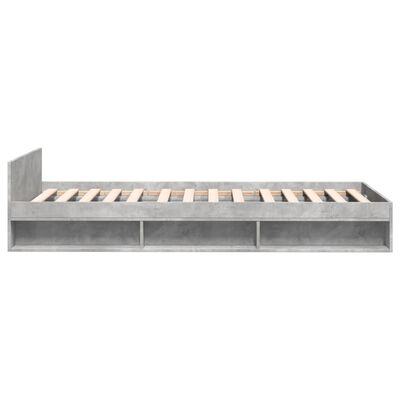 vidaXL Giroletto Cassetto Grigio Cemento 75x190 cm Legno Multistrato