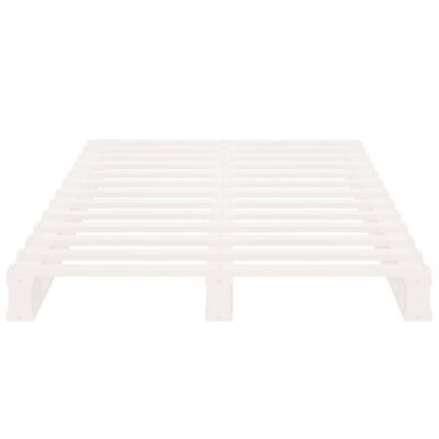 vidaXL Letto a Pallet Bianco 90x200 cm in Legno Massello di Pino